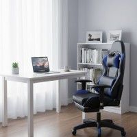 Cadeira Gaming Preta e Azul