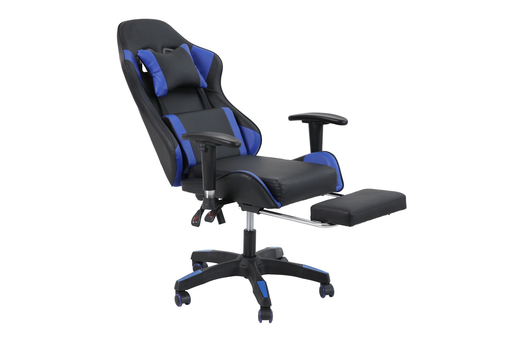 Cadeira Gaming Preta e Azul