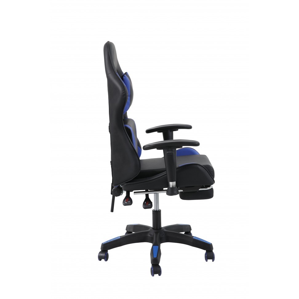 Cadeira Gaming Preta e Azul Cadeira Gaming Preta e Azul