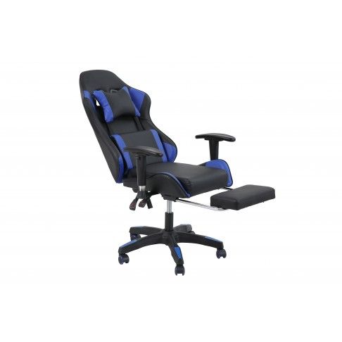 Cadeira Gaming Preta e Azul