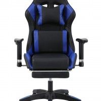 Cadeira Gaming Preta e Azul