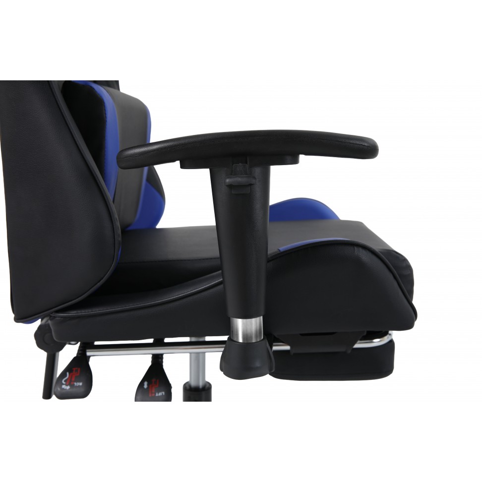 Cadeira Gaming Preta e Azul Cadeira Gaming Preta e Azul