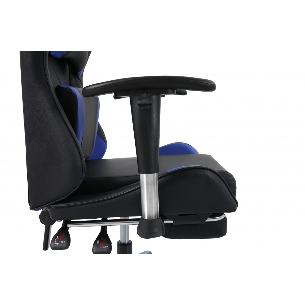 Cadeira Gaming Preta e Azul Cadeira Gaming Preta e Azul