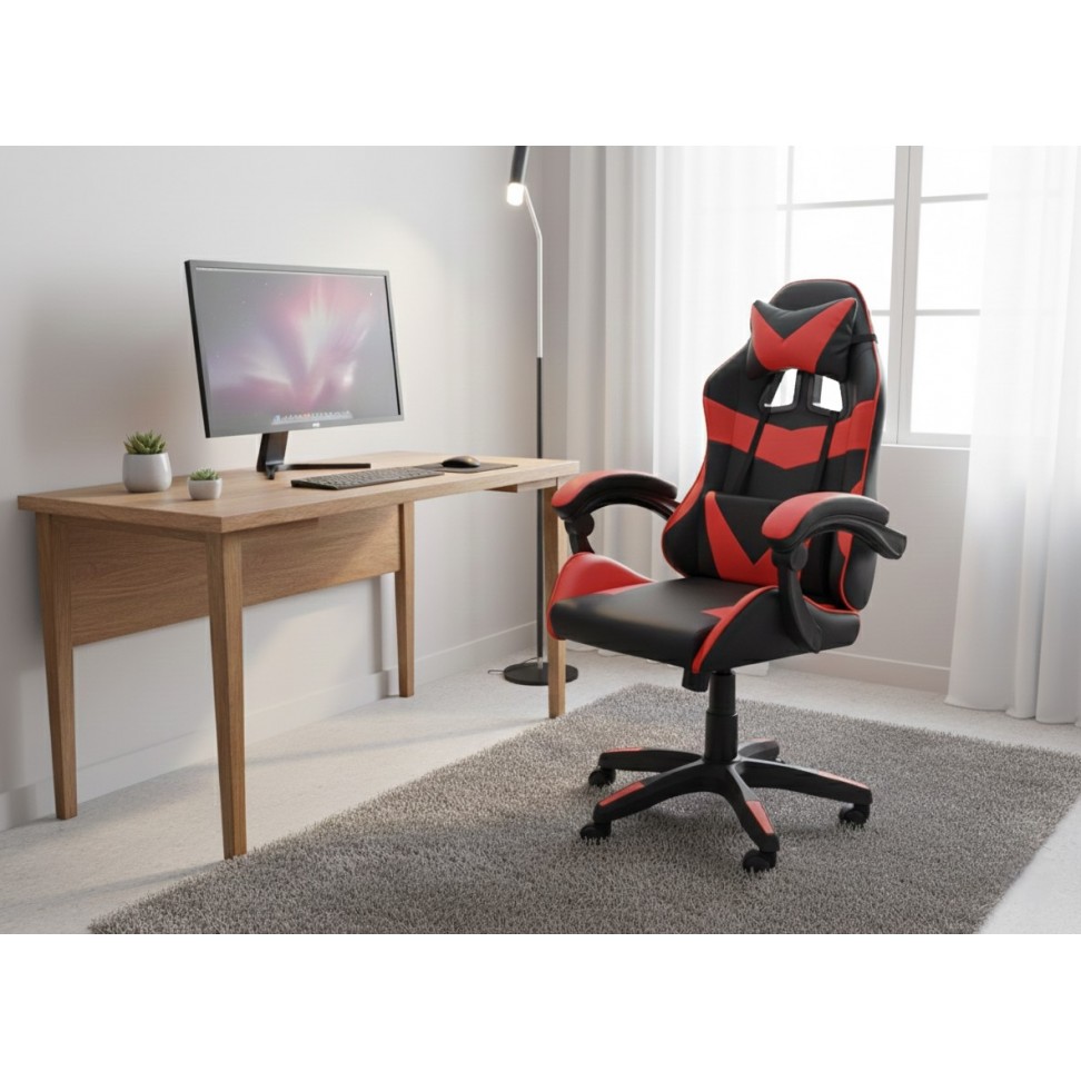 Cadeira Gaming Preta e Vermelha Cadeira Gaming Preta e Vermelha