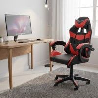 Cadeira Gaming Preta e Vermelha