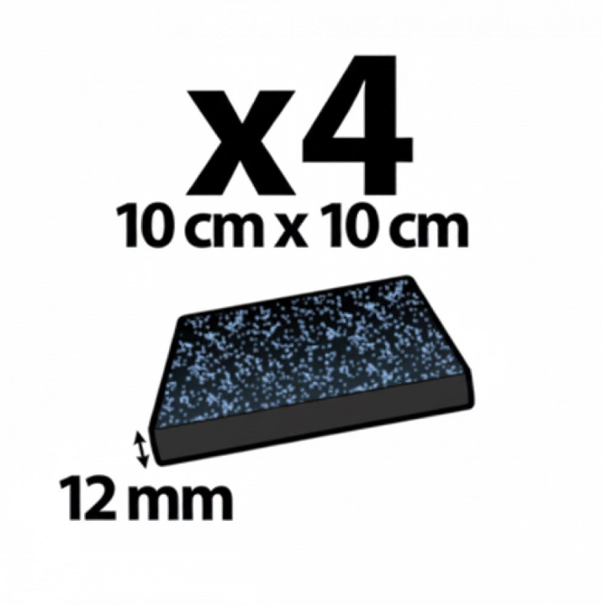 Placas de Espuma 10x10cm 4un