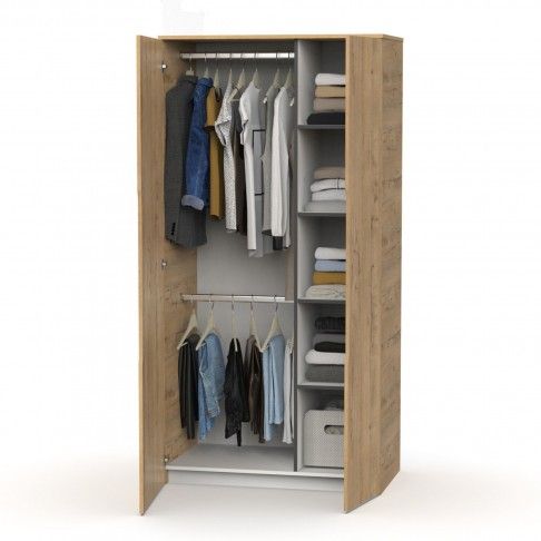 Roupeiro Berlim 200x100x57cm Carvalho Gold Roupeiro Berlim 200x100x57cm Carvalho Gold