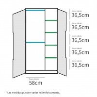Roupeiro Berlim 200x100x57cm Carvalho Gold Roupeiro Berlim 200x100x57cm Carvalho Gold