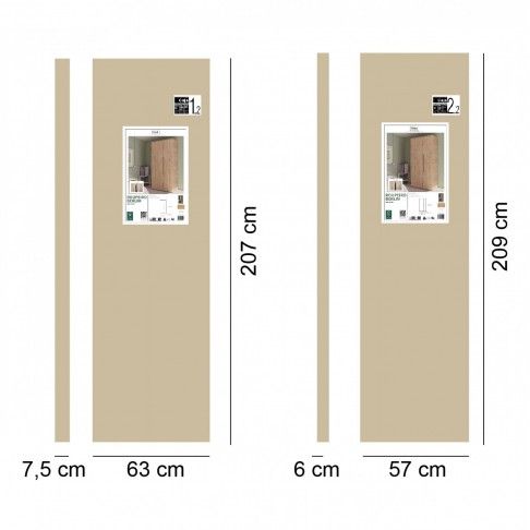 Roupeiro Berlim 200x100x57cm Carvalho Gold Roupeiro Berlim 200x100x57cm Carvalho Gold