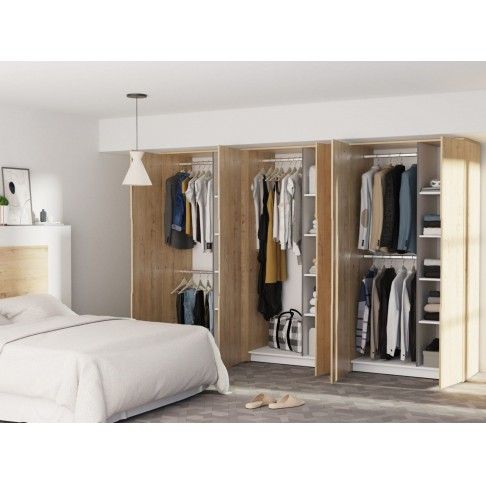 Roupeiro Berlim 200x100x57cm Carvalho Gold Roupeiro Berlim 200x100x57cm Carvalho Gold