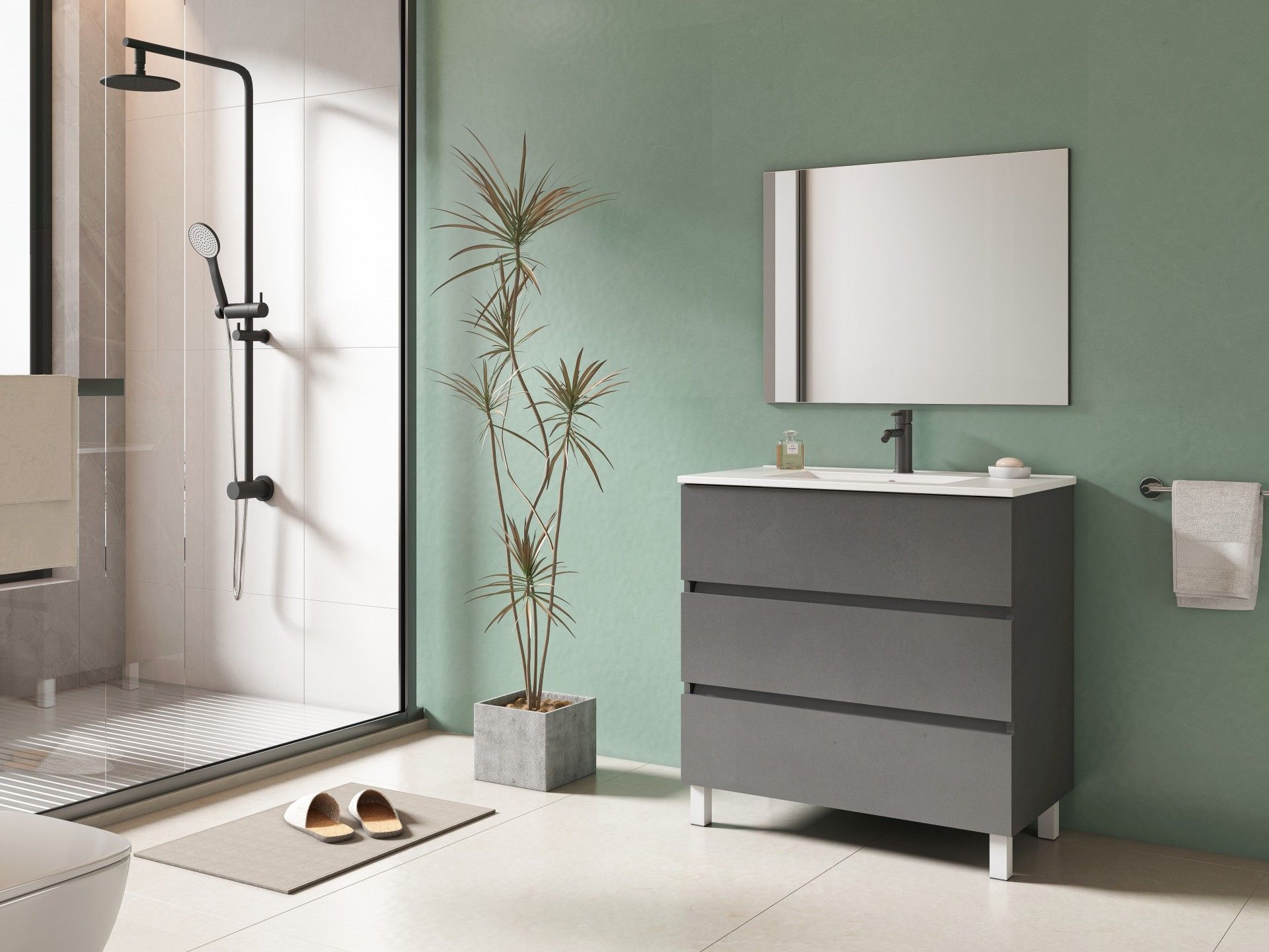 Móvel Avis 80x80x45cm Cinzento