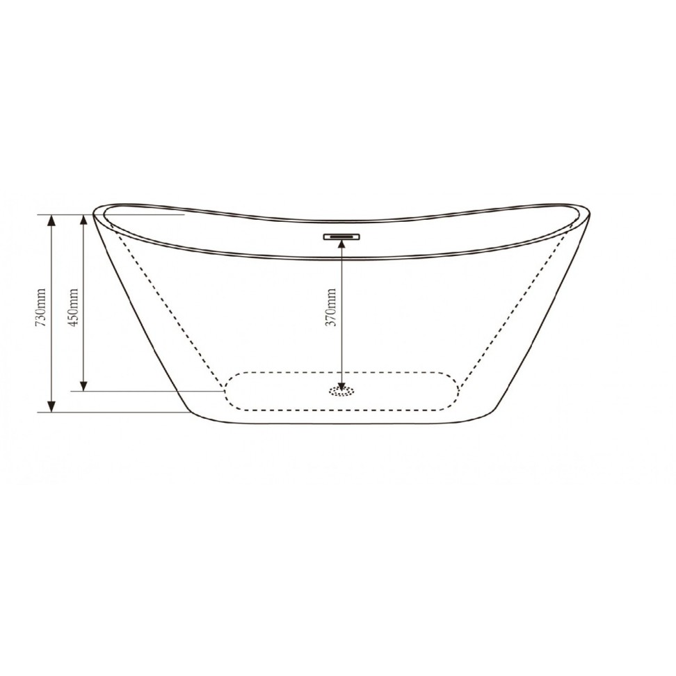 Banheira Ilha 75x170x73cm, Acr�lico, Branco