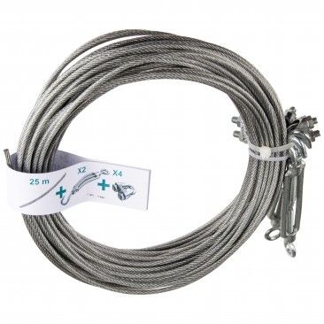 Kit Estendal Cabo De A�o + Acess�rios 25m