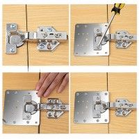 Placa Recupera��o de Dobradi�a Para Portas de Cozinha 90x90mm