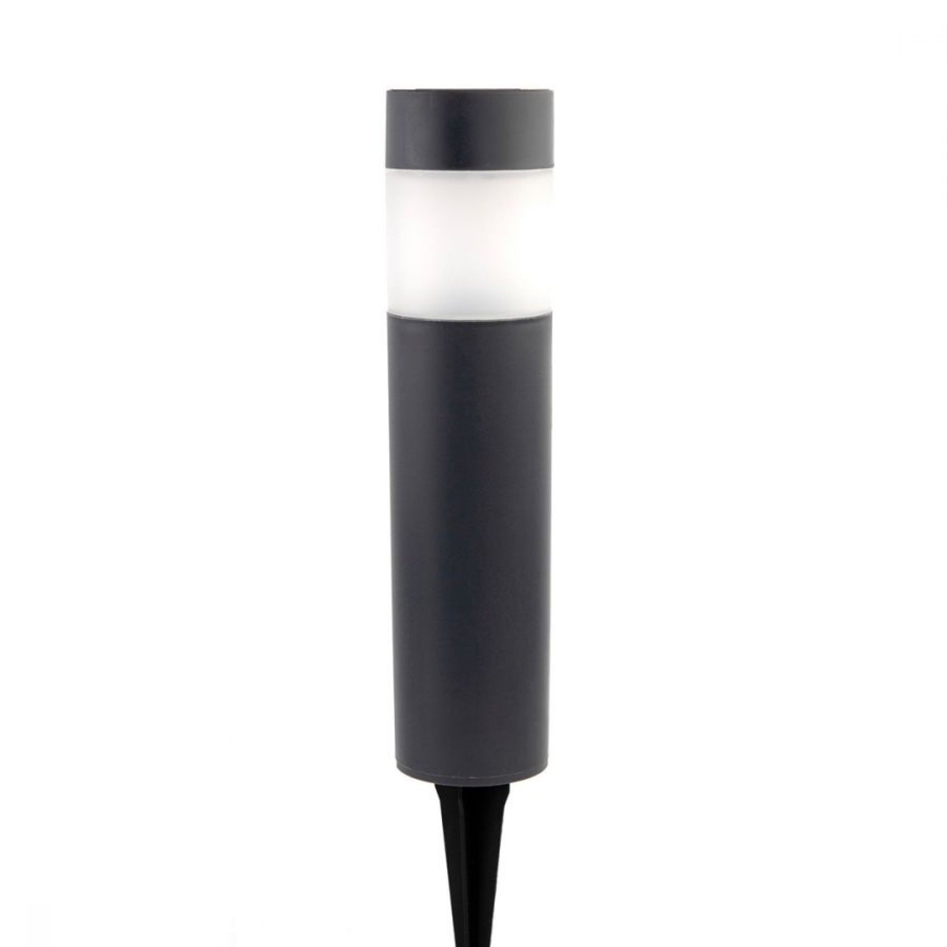 Pilar solar redondo 30 cm 3000 K Preto