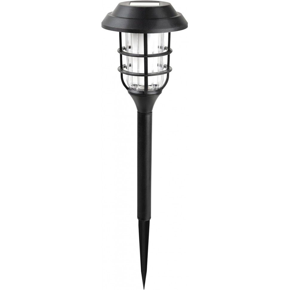 Pilar solar com grelha 35 cm 3000 K Preto