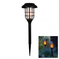 Pilar solar com grelha 35 cm 3000 K Preto