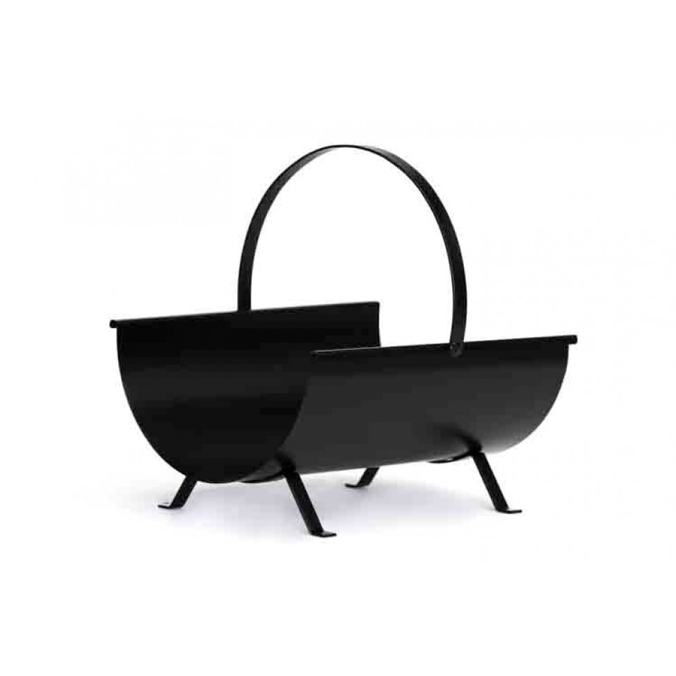 Cesto para lareira em metal 19 L Preto Cesto para lareira em metal 19 L Preto