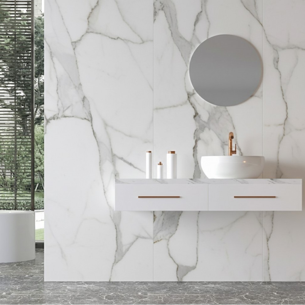 Painel Decorativo PVC Calacata Ouro Mate 244x122 2,98m2 Painel Decorativo PVC Calacata Ouro Mate 244x122 2,98m2