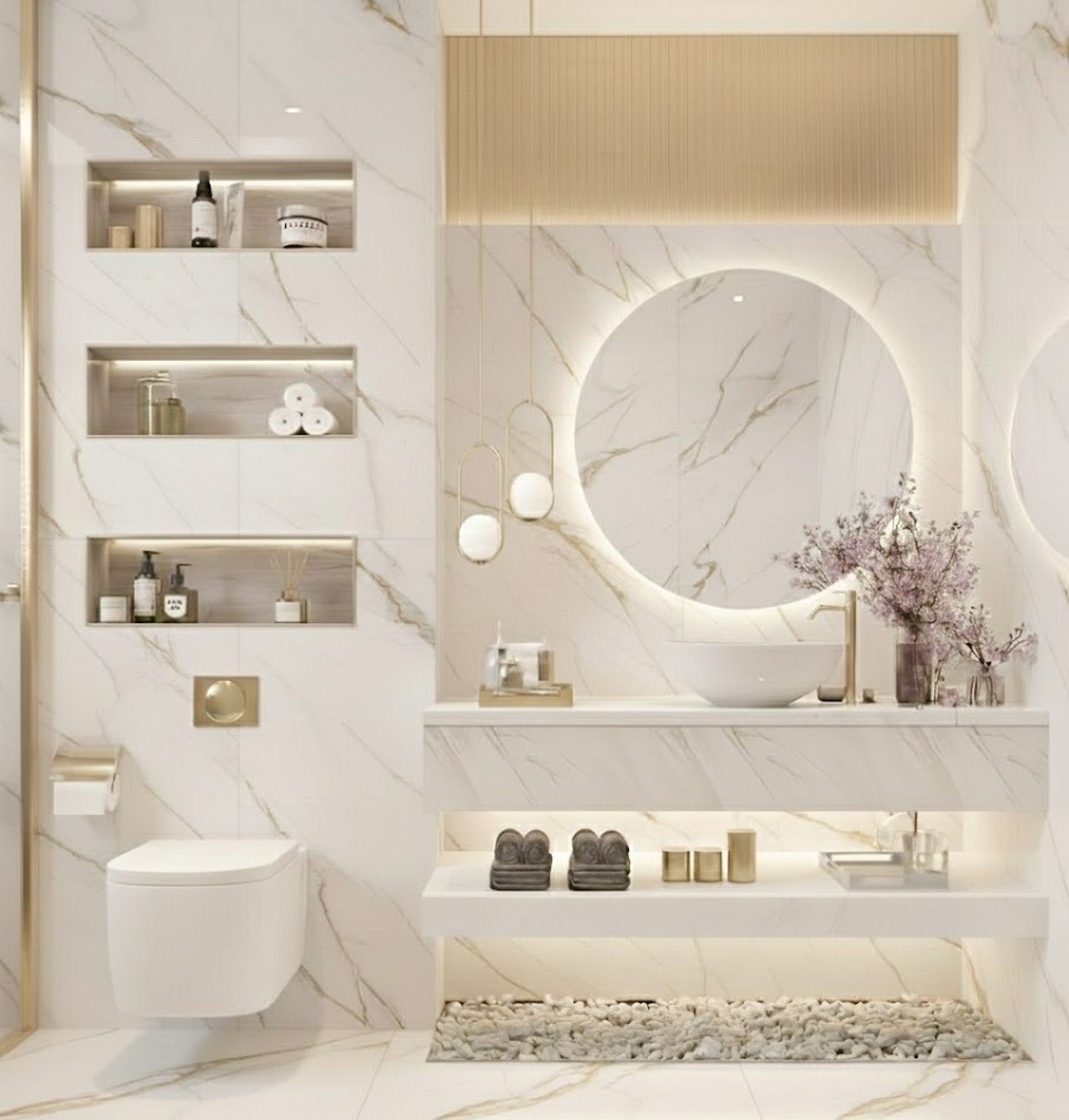 Porcelânico Satvario Gold Brilho 60x120 Cx.1,44m2