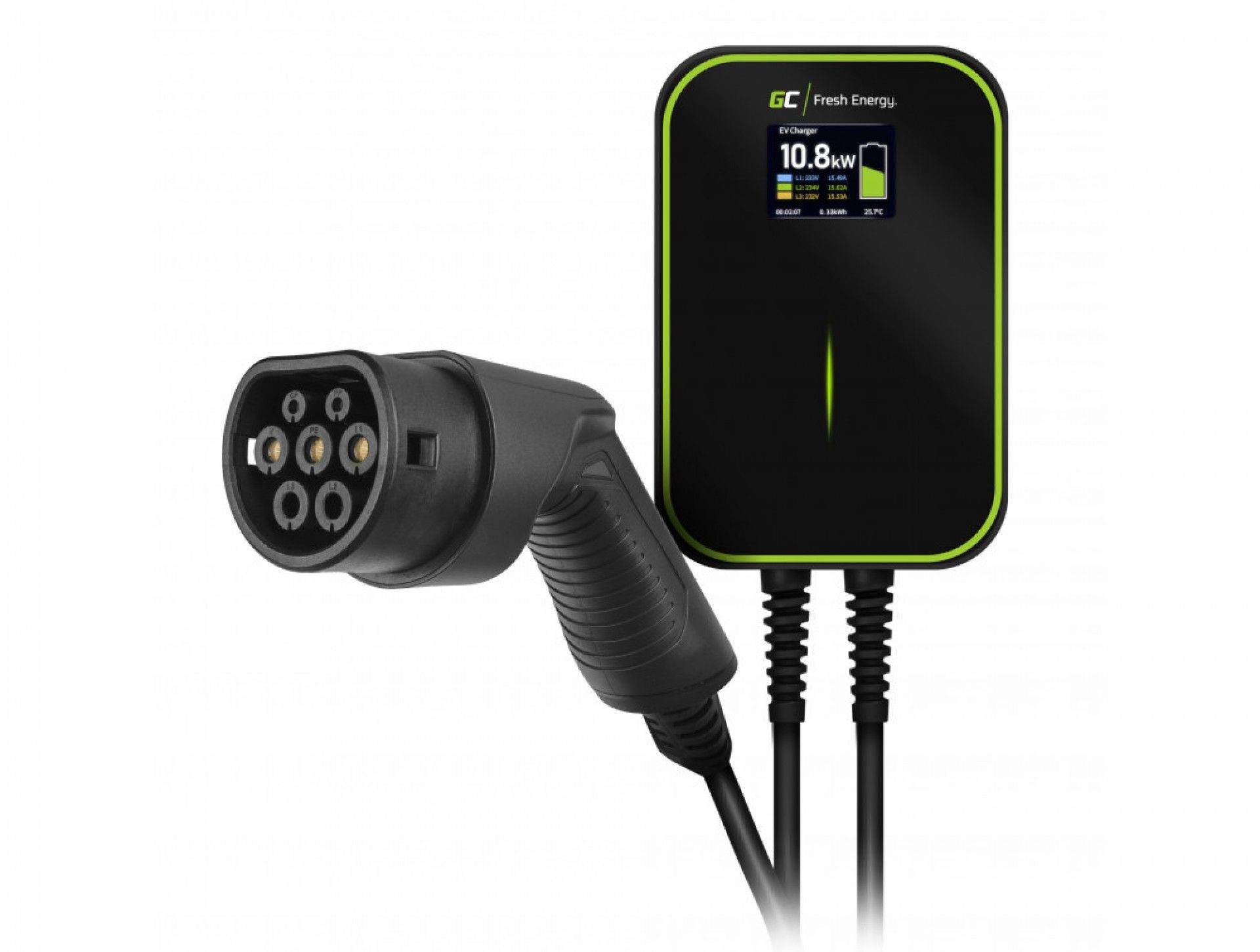 Carregador Fixo para Carro Elétrico GreenCell EV14 22 kW 6m Monofásico/Trifásico