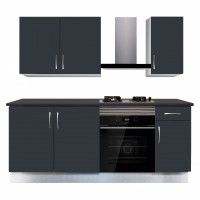 Cozinha Termolaminada Cinzenta 2 Metros Cozinha Termolaminada Cinzenta 2 Metros