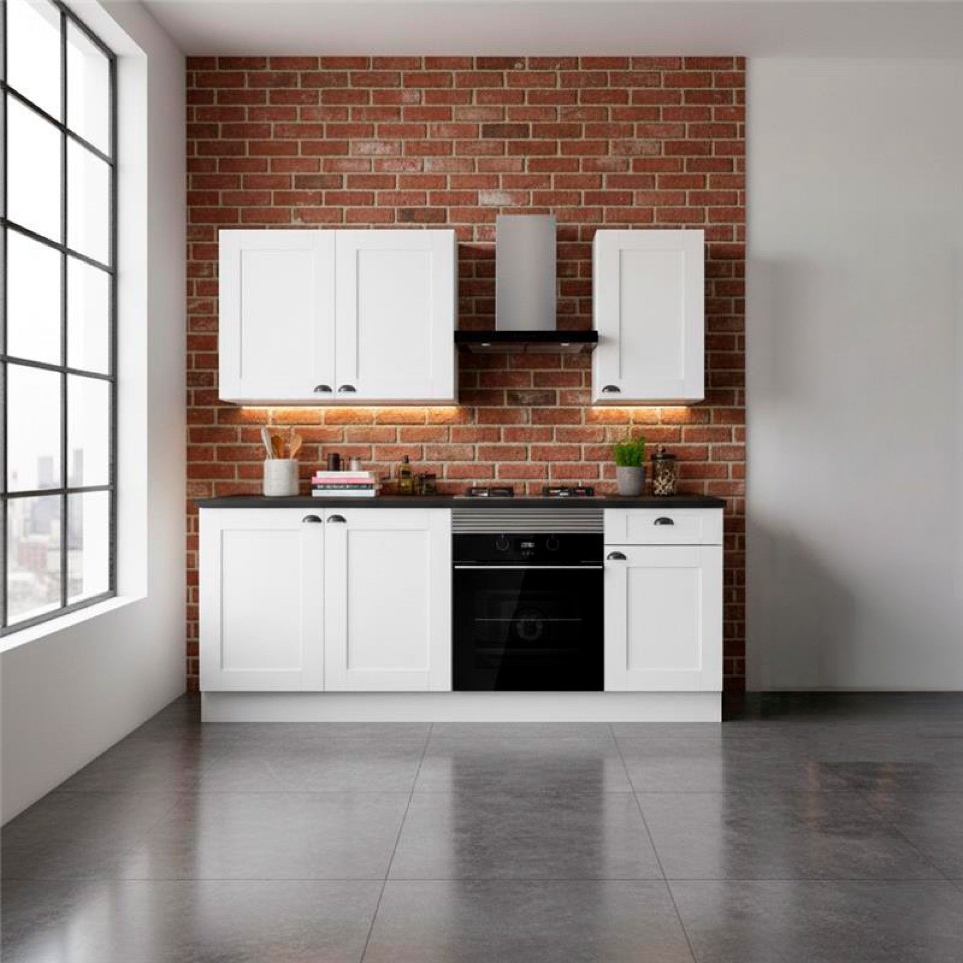 Cozinha PVC Viena Branca 2 Metros
