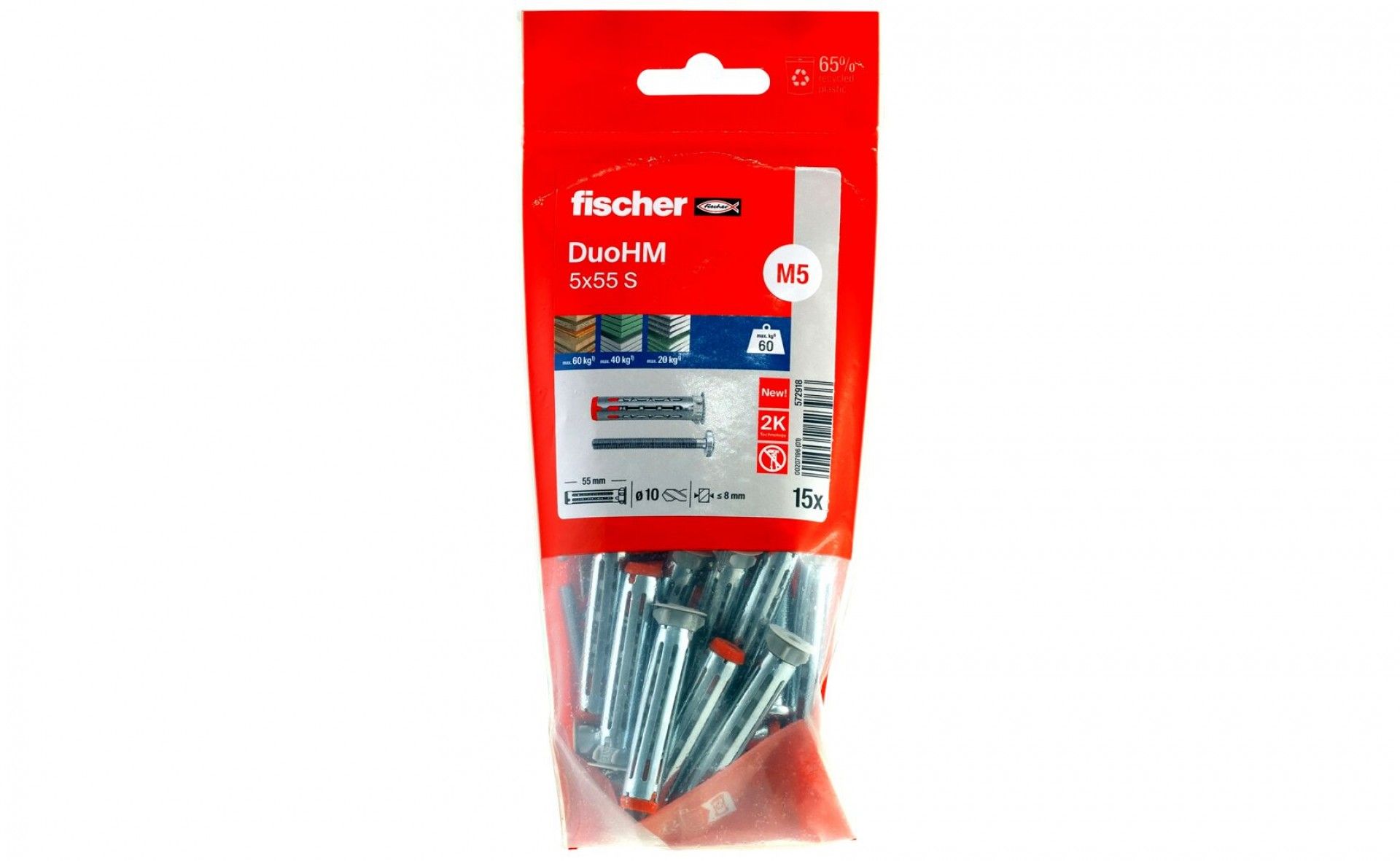 Bucha DuoHM 5x55 com Parafuso 15un