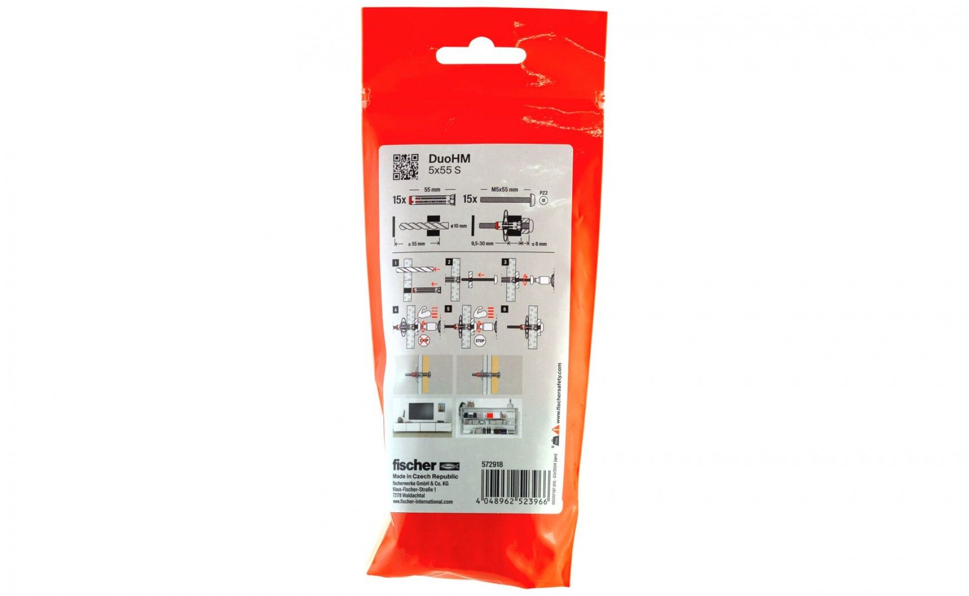 Bucha DuoHM 5x55 com Parafuso 15un