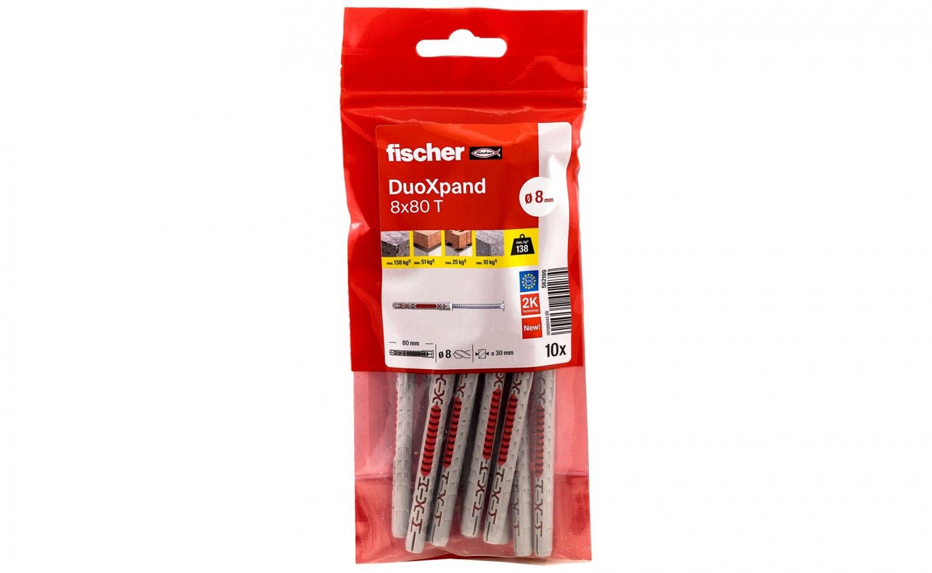 Bucha DuoXpand 8x80 T com Parafuso 10un