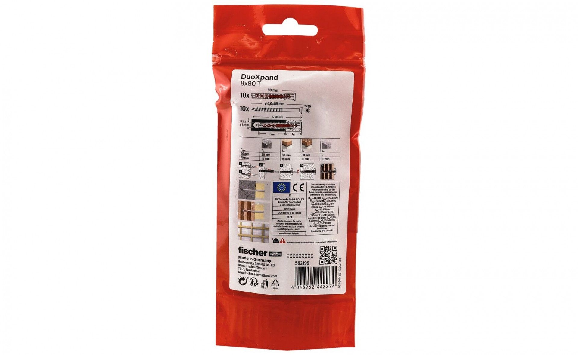 Bucha DuoXpand 8x80 T com Parafuso 10un