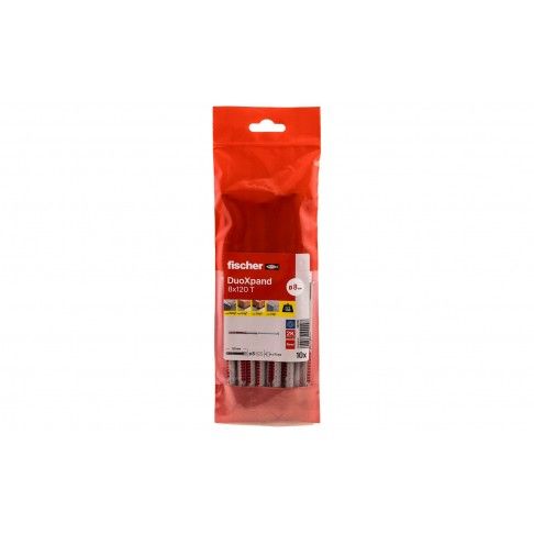 Bucha DuoXpand 8x120 T com Parafuso 10un Bucha DuoXpand 8x120 T com Parafuso 10un
