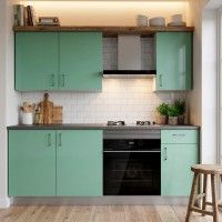 Cozinha Termolaminada Verde Menta 2 Metros Cozinha Termolaminada Verde Menta 2 Metros