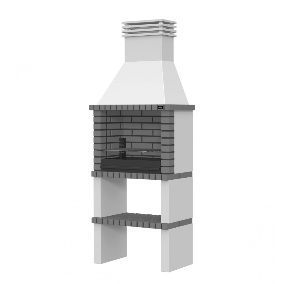Churrasqueira Alvor tijolo cinza L86xp47xa224cm