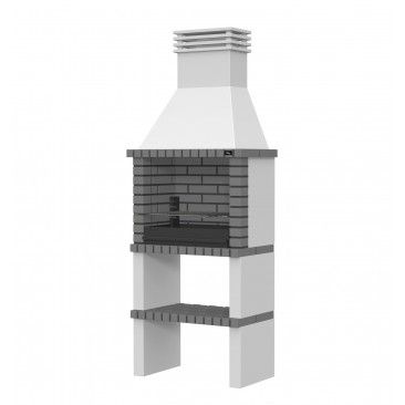 Churrasqueira Alvor tijolo cinza L86xp47xa224cm