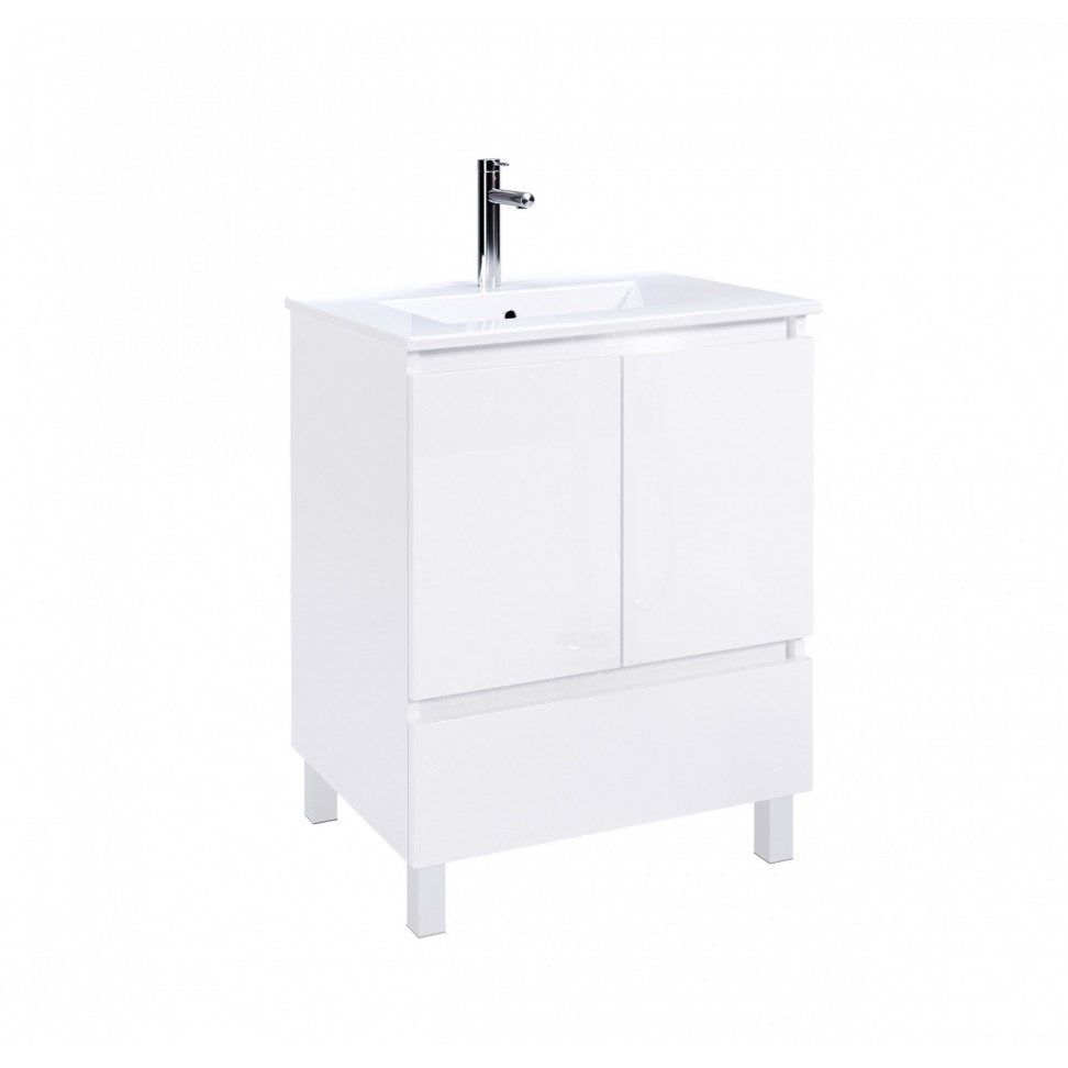 Conjunto Tejo (Móvel + Lavatório) 81x60x45cm, Branco Conjunto Tejo (Móvel + Lavatório) 81x60x45cm, Branco