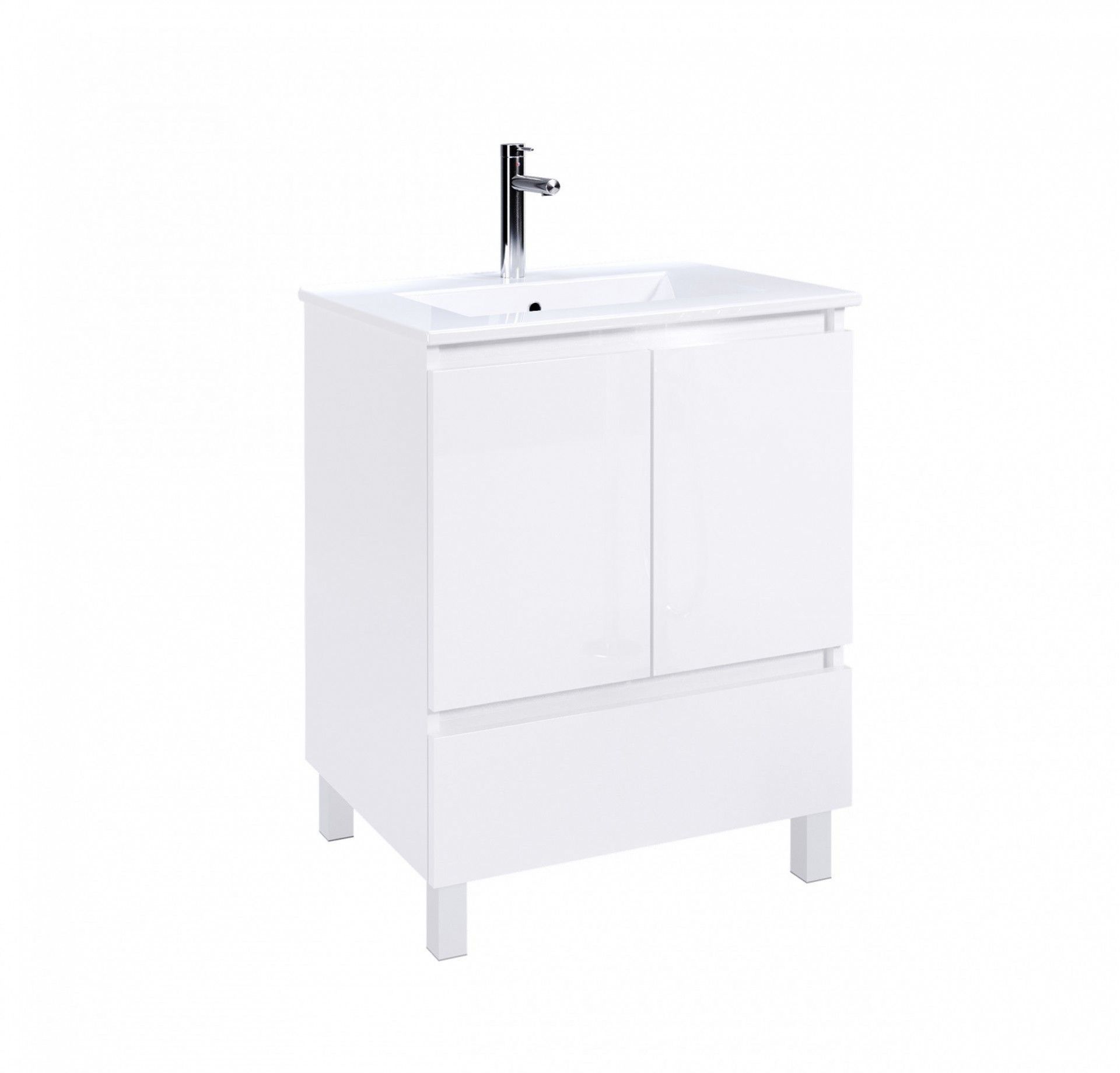 Conjunto Tejo (Móvel + Lavatório) 81x60x45cm, Branco