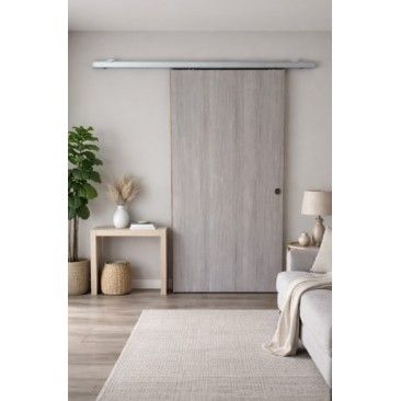 Kit Porta + Sistema Correr 200x70cm Carvalho Kit Porta + Sistema Correr 200x70cm Carvalho