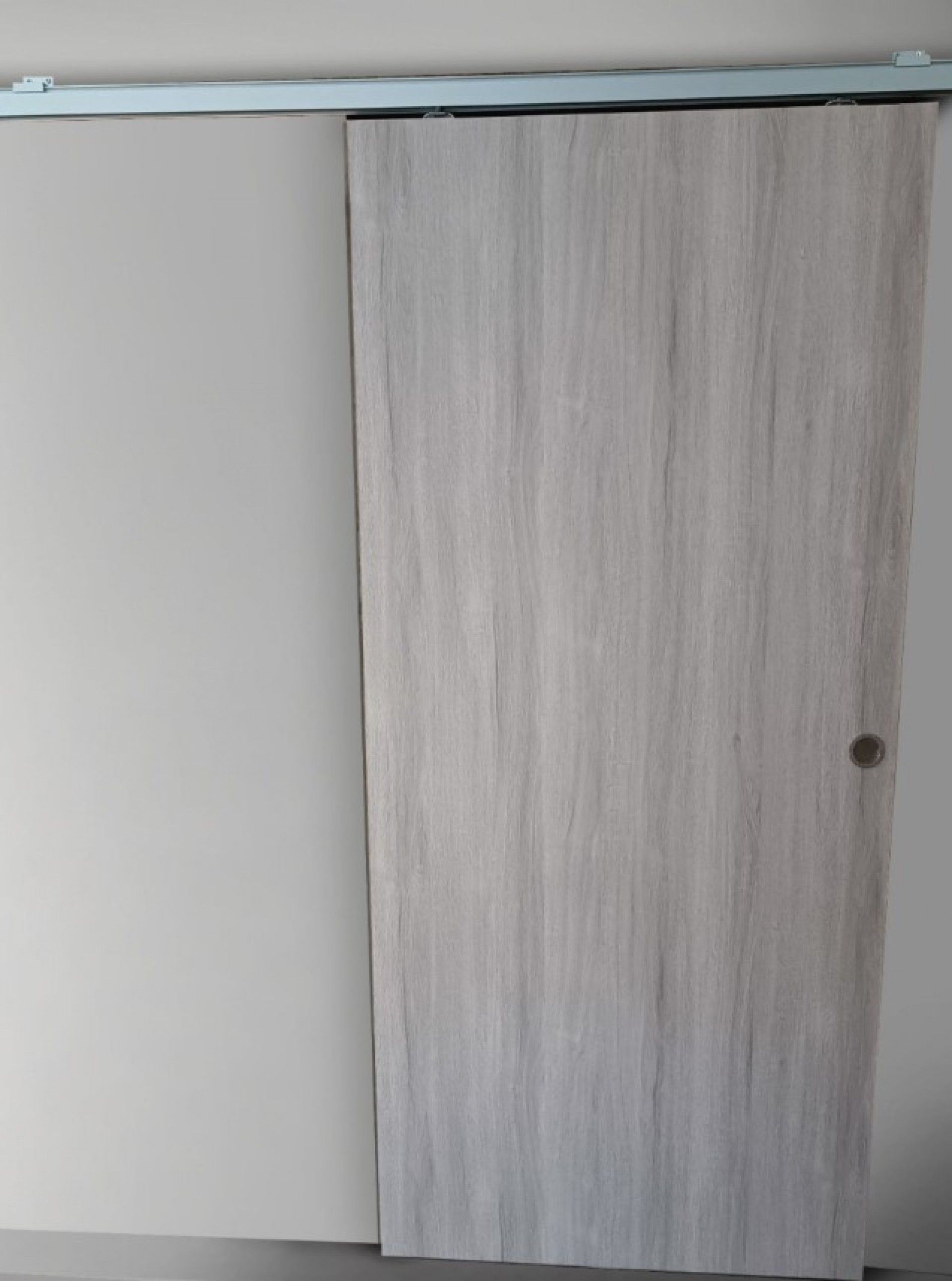 Kit Porta + Sistema Correr 200x70cm Carvalho