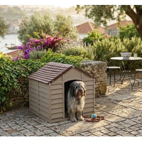 Casota Cão Em Pvc 86x84.5x82cm Mocha Casota Cão Em Pvc 86x84.5x82cm Mocha