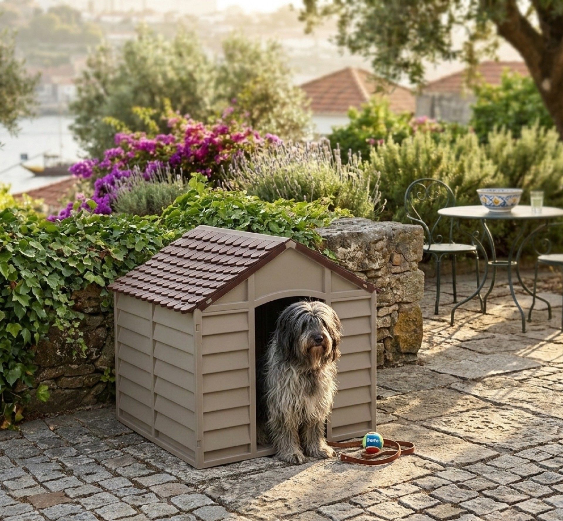 Casota Cão Em Pvc 86x84.5x82cm Mocha