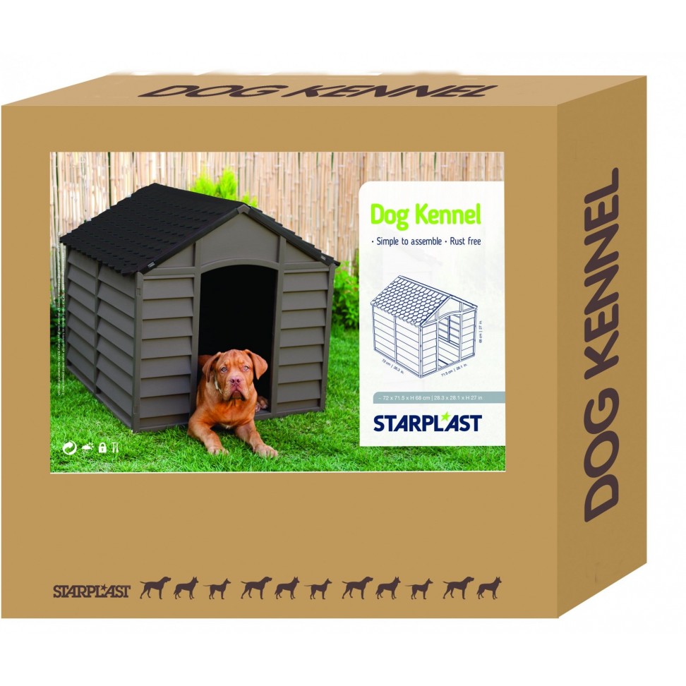 Casota Cão Em Pvc 86x84.5x82cm Mocha Casota Cão Em Pvc 86x84.5x82cm Mocha