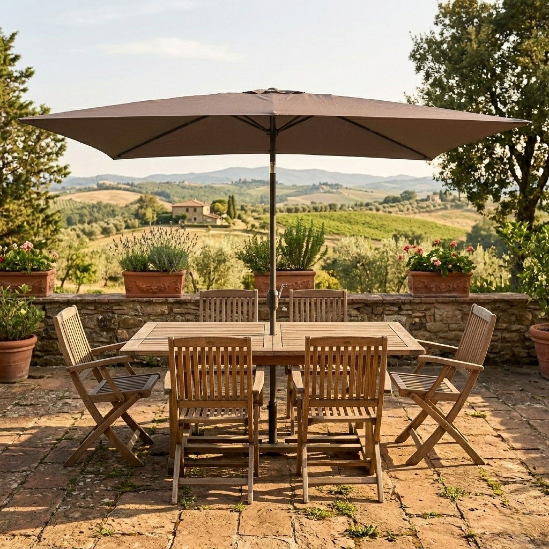 Guarda Sol 2x3m Cinzento DIAM Tubo 38mm