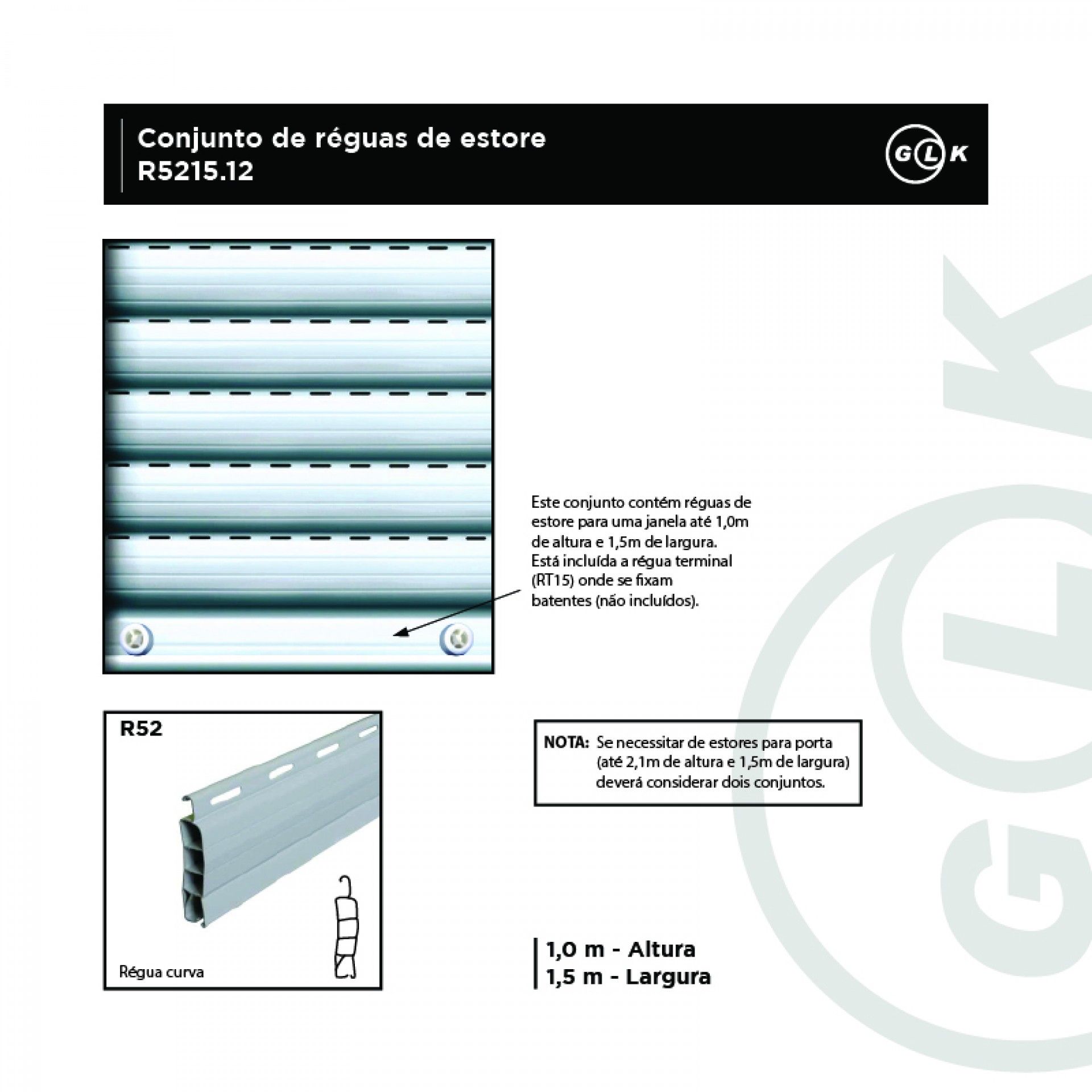 Pack 30 Reguas Lisas 150x100cm Branco