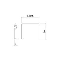 Régua Terminal Alumínio P/Estore 150cm Branco Régua Terminal Alumínio P/Estore 150cm Branco