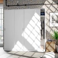 Roupeiro Portas Correr 200x100x50cm Branco Roupeiro Portas Correr 200x100x50cm Branco
