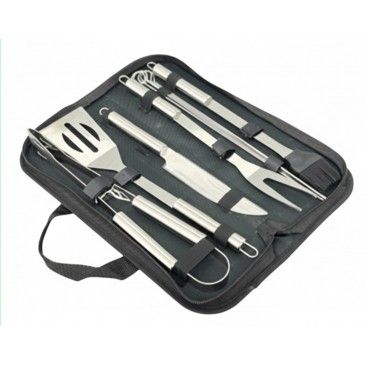 Acess�rios para barbecue 9 pe�as a�o Inoxid�vel