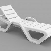 Espreguiçadeira monoblock Branco Espreguiçadeira monoblock Branco