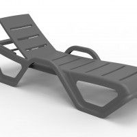 Espreguiçadeira monoblock Antracite Espreguiçadeira monoblock Antracite