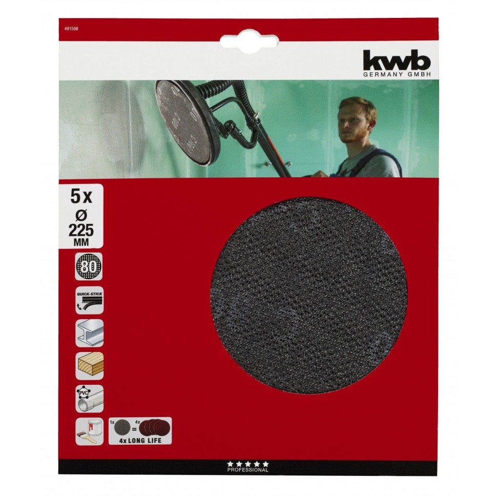 Disco Abrasivo p/ Lixadora TC-DW 225 GR80 5 unidades Disco Abrasivo p/ Lixadora TC-DW 225 GR80 5 unidades